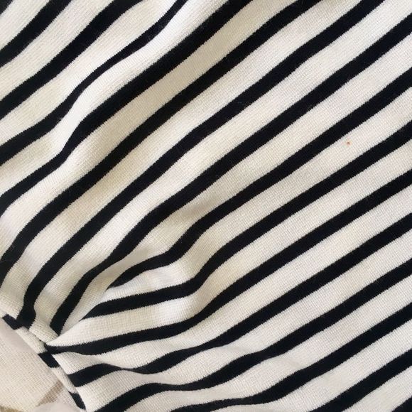 A Pea in the Pod Striped Body Contour Ruched Maternity Dress, Small - Picture 8 of 8